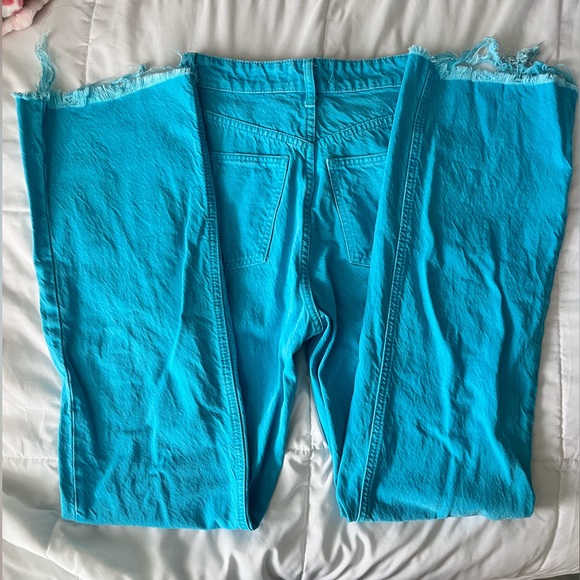 Zara blue wide leg jeans - Picture 2 of 3